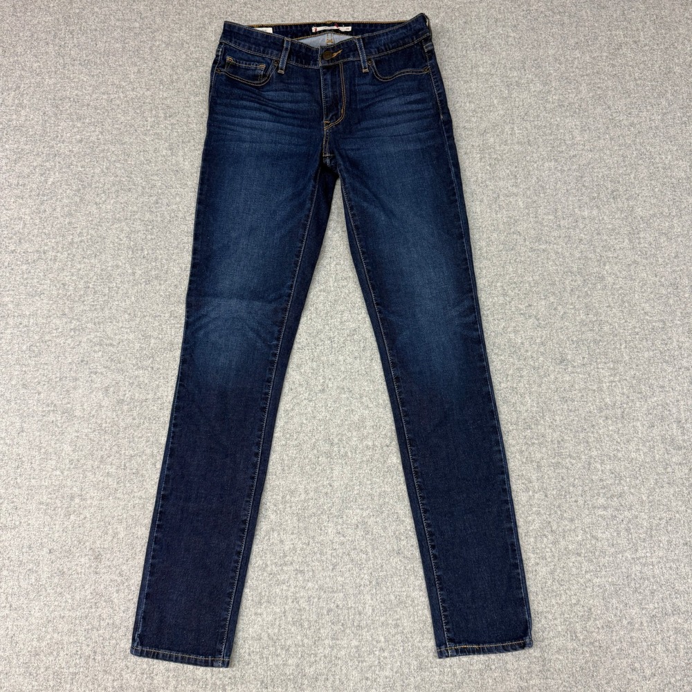 Levi's Premium 711 Skinny Jeans 26 Dark Wash Indigo Stretch Denim Mid Rise 1184